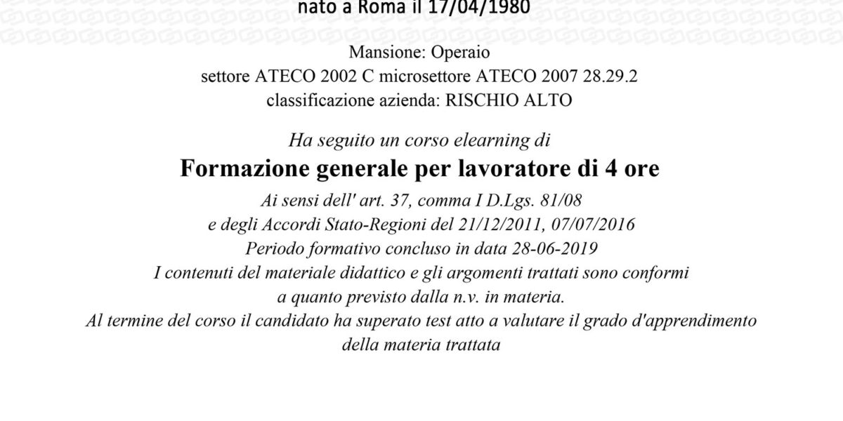 Attestati sicurezza sul lavoro tutte le scadenze e la validità.